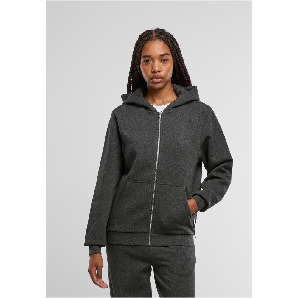 Urban Classics - Fluffy Zip hoodie - Grey